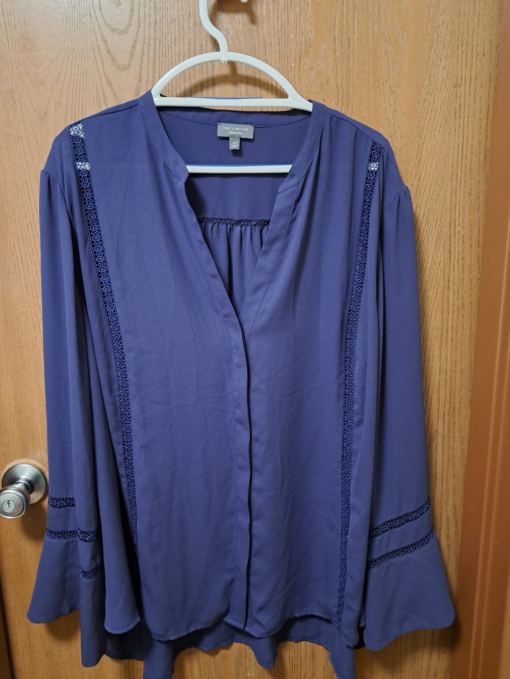 The Limited Purple V-Neck Blouse
